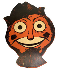 Vintage Antique Original Beistle Halloween Hat Scarecrow Mask 11