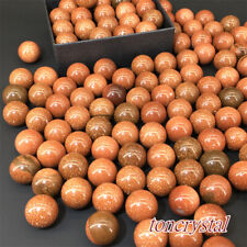 100pcs Red Goldstone Sphere Carved Quartz Crystal Ball Healing Wholesale 15mm+ picture