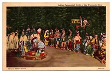 1955 Indian Ceremonial, Dells of the Wisconsin river, WI Postcard picture