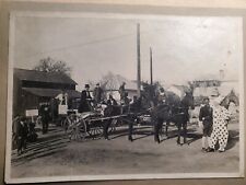 Antique Photo On Board Weird Horse Carriage Clowns Cops Soldiers Flag Costumes picture