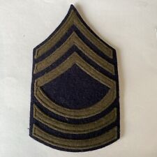 Original WWII WW2 US Army Master Sergeant Chevrons Wool Felt Patch picture