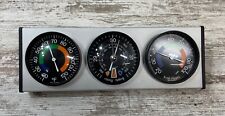 VINTAGE WEST GERMANY THERMOMETER BAROMETER HYGROMETER AUTO RACING GAUGE picture