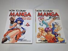 How to Draw Manga 2 book Lot - Martial Arts + Illustrating Battles picture