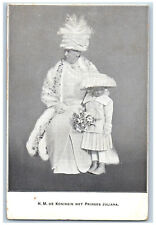 Netherlands Postcard Her Majesty The Queen with Princess Juliana 1912 Unposted picture