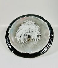 Vintage 1990’s K. Van Vleet Hand Painted Maltese  Dog On Ceramic Artist Signed  picture