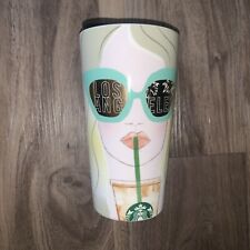 NEW Starbucks Los Angeles LA Girl Sunglasses Ceramic Travel Tumbler 12oz picture