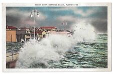 Daytona Beach Florida c1940's rough surf, boardwalk picture