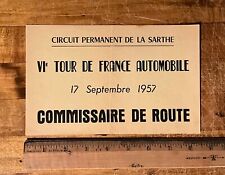 1957 Tour de France Automobile | Signage Pass | Paper | Original picture