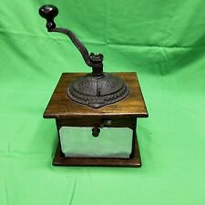 Antique Vintage Coffee Grinder Imperial Wood/Cast Works Great - Mmmmmmm Coffee picture