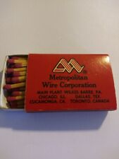 Vintage Wooden Matches From Metropolitan Wire Corporation Cucamonga California picture