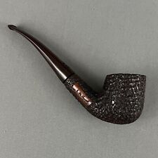 Vtg J M Boswell Smoking Tobacco Pipe Rusticated Bent Billiard Vented Stem USA picture