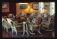 Hanson's Hotel wicker parlor Oquaga Lake Deposit New York 1980s Old Photo picture