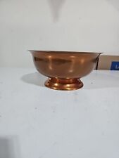 Vintage CG Coppercraft Guild Solid Copper Footed Bowl 9