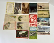 Lot of 15 Vtg Bible Study Scriptures Inspirational Postcards Religious 1917-50's picture