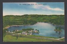 linen postcard Canyon Lake (with Municipal Park) Rapid City South Dakota rj picture