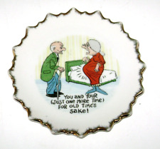 1960's Old Couple Comic Joke Plate picture