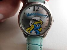 WANNA SMURF ? ACCUTIME WATCH SMURFETTE ON THE FACE NEW BATTERY picture