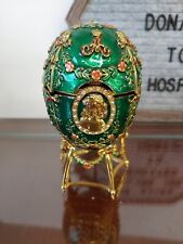 1908 Alexander Palace Royal Imperial Russian Egg Green Red Goldtone Embellished picture