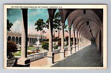 Sarasota FL-Florida, John & Mable Ringling Art Museum, Vintage Souvenir Postcard picture