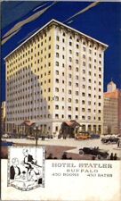 Poatcard Hotel Statler Buffalo  450 Rooms 450 Baths Divided back picture