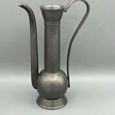 Vintage Dutch Pewter 9” Metal Coffee Server  Tea Pot Long Spout picture