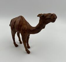 Vintage Leather Wrapped Handmade Camel Figurine 7” picture