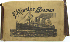 c. 1905, Ticket Wallet, F. Missler agent, Bremen, German ship SS Kaiser Wilhelm picture