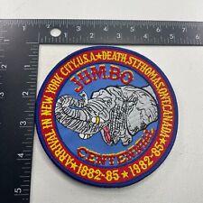 Vtg 1982 JUMBO CENTENNIAL ELEPHANT ARRIVAL NEW YORK CITY 1882 Circus Patch O39C picture