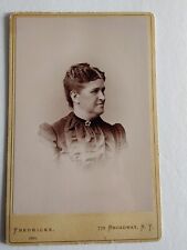 Vintage Cabinet Card Portrait of Woman by Fredricks in New York, New York picture