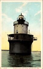 Postcard Butler's Flats Light House in New Bedford, Massachusetts picture