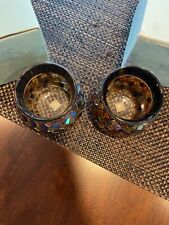 2 Partylite Global Fusion Mosaic Glass Tealight pair with boxes picture