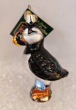 2004 Old World Blown Glass Horned Puffin Ornament 3.5