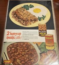 Vintage Hormel Chili Con Carne & Mary Kitchen Roast Beef Hash vintage print ad picture