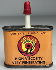 Vintage Hoppe's Lubricating Oil 1 Ounce Tin Can Advertising Made In USA - Empty picture