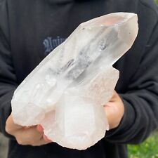 2.2lb Large Natural White Clear Quartz Crystal Cluster Raw Healing Specimen picture