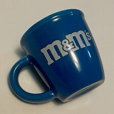 M&M's World Logo Blue Solid Shot Glass Mini Mug EUC picture
