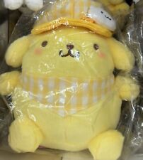 Sanrio Character Pompompurin Stuffed Toy S (Gingham Newsboy Cap) Plush New Japan picture