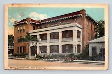 Fort Myers Florida Franklin Arms Hotel Historic Streetview WB UNP Postcard picture