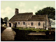 England. Morecambe. Heysham Church. Vintage Photochrome by P.Z, Photochrome Z picture