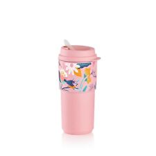New Tupperware Blushing Meadow Pink Eco To Go Cup Insulated BPA Free picture