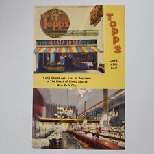 New York City Topps Cafe & Bar Interior Entrance Colorpicture Postcard Interior picture