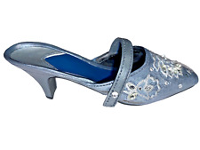 1999 Just the Right shoe Shimmering Night Blue Gray jeweled heeled 4”shoe Raines picture