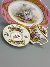 Antique Marc Eugene Clausd Lidded Cup and Saucer picture