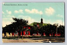 Antique Postcard Teich Washington High School Aberdeen SD picture