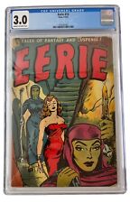 Eerie # 15 CGC 3.0 Rare Procession 1954 Avon Horror Wolfman Zombie Cream/off WHT picture