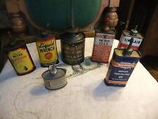 Unbranded Group Of 7 Vintage Oil Handy Collectible Oil Cans For Display picture