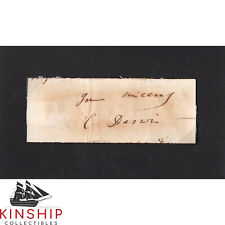 Charles Darwin signed Cut JSA LOA Inscribed Auto d.1882 Evolution Invest Z1007 picture