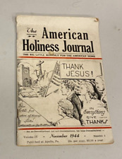 The American Holiness Journal november 1944 Religion Magazine Booklet Christian picture