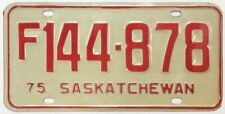 Vintage Saskatchewan Canada 1975 Farm License F 144-878 in Very Good Condition picture