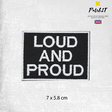  LOUD AND PROUD Words Slogan Patch Iron On Sew On Badge Embroidered Patch picture